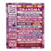 Personalized Mothers Day Blanket Gifts For Grandma From Granddaughter Grandson Wood Best Grandma Present Birthday For Grandmother Christmas Fleece Blanket | siriusteestore