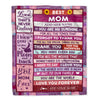 Personalized Mothers Day Blanket Gifts For Mom From Daughter Son Wood Best Mom Present Birthday For Moms Mother Christmas Custom Fleece Throw Blanket | siriusteestore