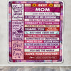 Personalized Mothers Day Blanket Gifts For Mom From Daughter Son Wood Best Mom Present Birthday For Moms Mother Christmas Custom Fleece Throw Blanket | siriusteestore