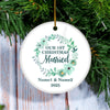Personalized Mr And Mrs First Married Christmas Ornament Wedding Initial Married Keepsake Custom Name Decoration (22) Customized Christmas Tree Ornament | siriusteestore