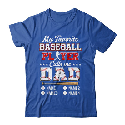 Personalized My Favorite Baseball Player Calls Me Dad Custom Kids Name Fathers Day Birthday Christmas Shirt & Hoodie | siriusteestore
