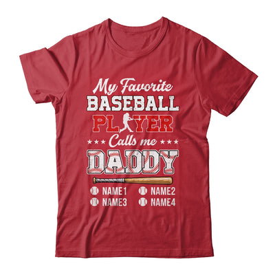 Personalized My Favorite Baseball Player Calls Me Daddy Custom Kids Name Fathers Day Birthday Christmas Shirt & Hoodie | siriusteestore
