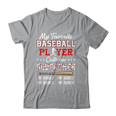 Personalized My Favorite Baseball Player Calls Me Godfather Custom Kids Name Fathers Day Birthday Christmas Shirt & Hoodie | siriusteestore