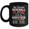 Personalized My Favorite Baseball Player Calls Me Godfather Custom Kids Name Fathers Day Birthday Christmas Mug | siriusteestore