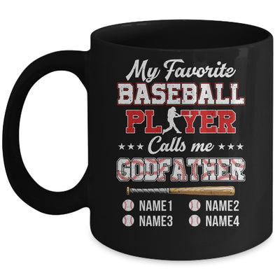 Personalized My Favorite Baseball Player Calls Me Godfather Custom Kids Name Fathers Day Birthday Christmas Mug | siriusteestore
