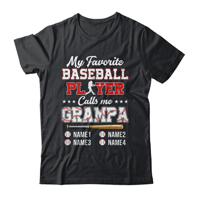Personalized My Favorite Baseball Player Calls Me Grampa Custom Kids Name Fathers Day Birthday Christmas Shirt & Hoodie | siriusteestore