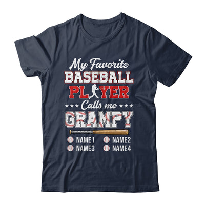 Personalized My Favorite Baseball Player Calls Me Grampy Custom Kids Name Fathers Day Birthday Christmas Shirt & Hoodie | siriusteestore