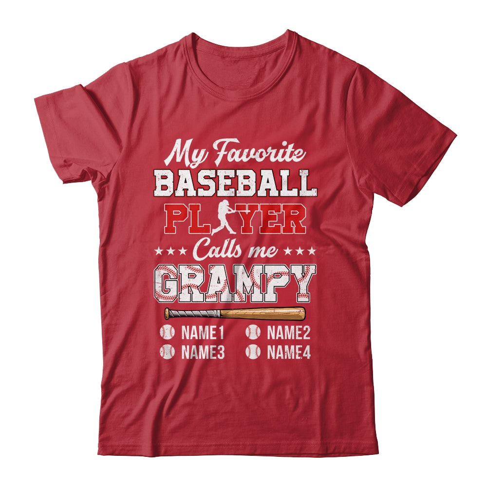 Personalized My Favorite Baseball Player Calls Me Grampy Custom Kids Name Fathers Day Birthday Christmas Shirt & Hoodie | siriusteestore