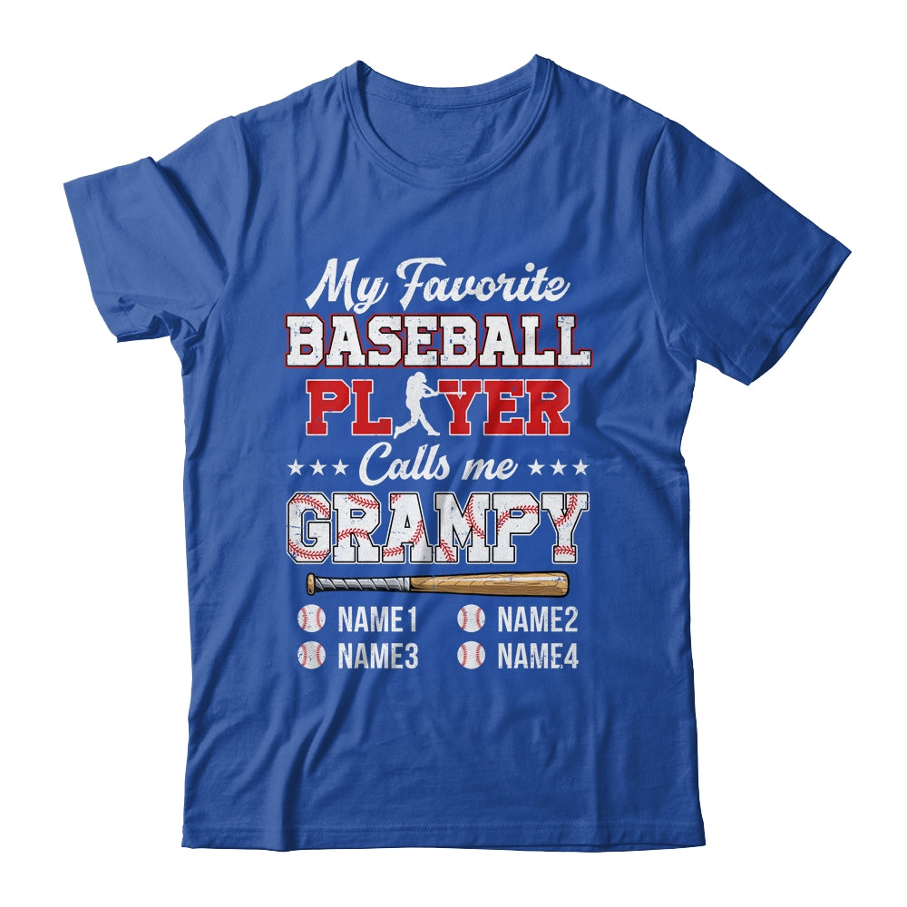 Personalized My Favorite Baseball Player Calls Me Grampy Custom Kids Name Fathers Day Birthday Christmas Shirt & Hoodie | siriusteestore