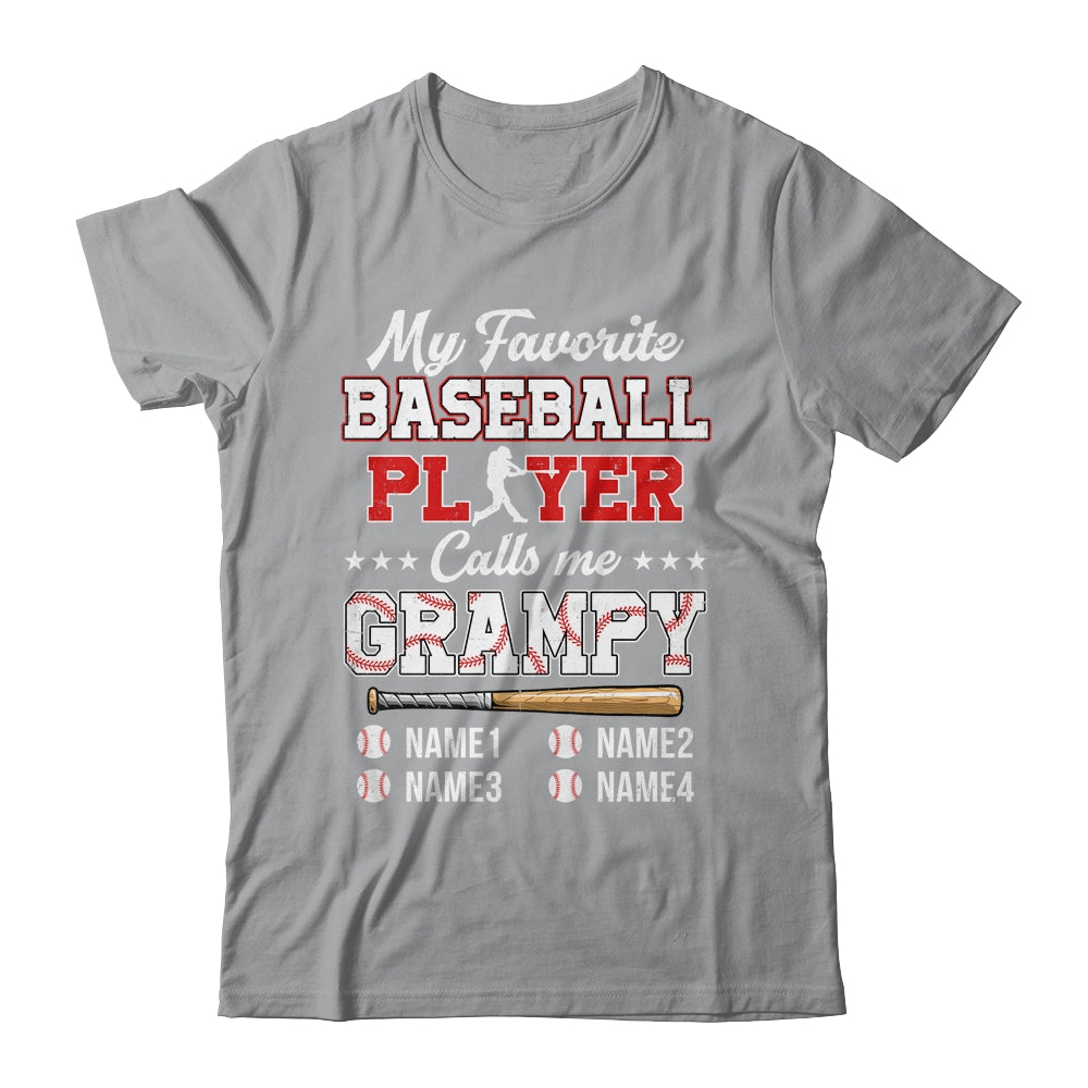 Personalized My Favorite Baseball Player Calls Me Grampy Custom Kids Name Fathers Day Birthday Christmas Shirt & Hoodie | siriusteestore