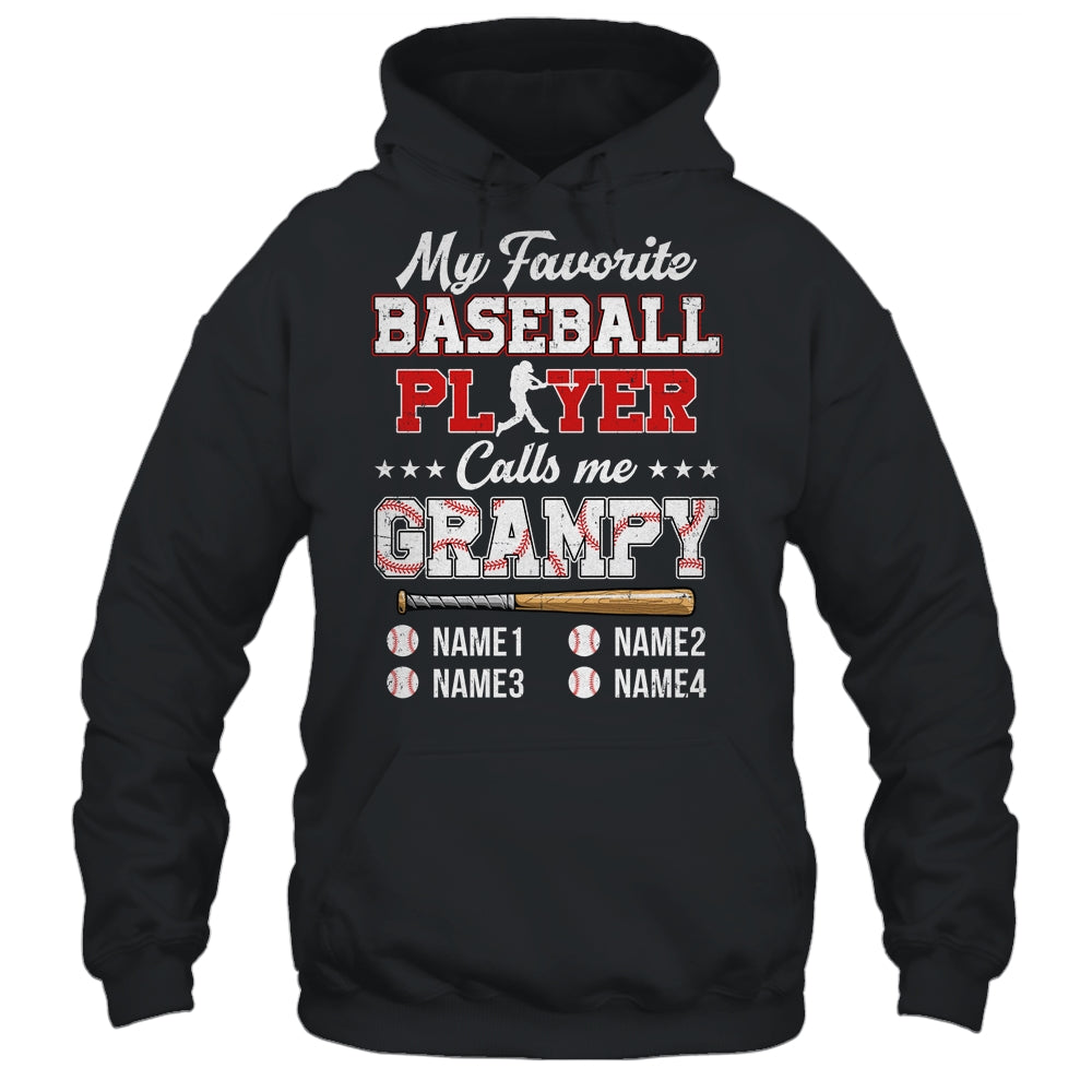 Personalized My Favorite Baseball Player Calls Me Grampy Custom Kids Name Fathers Day Birthday Christmas Shirt & Hoodie | siriusteestore