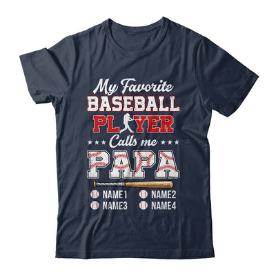 Personalized My Favorite Baseball Player Calls Me Papa Custom Kids Name Fathers Day Birthday Christmas Shirt & Hoodie | siriusteestore