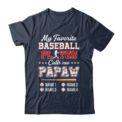 Personalized My Favorite Baseball Player Calls Me Papaw Custom Kids Name Fathers Day Birthday Christmas Shirt & Hoodie | siriusteestore