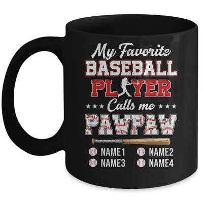 Personalized My Favorite Baseball Player Calls Me Pawpaw Custom Kids Name Fathers Day Birthday Christmas Mug | siriusteestore