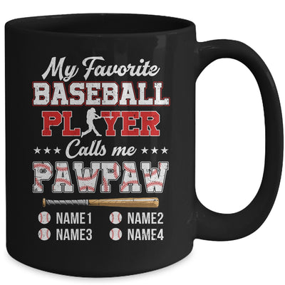 Personalized My Favorite Baseball Player Calls Me Pawpaw Custom Kids Name Fathers Day Birthday Christmas Mug | siriusteestore