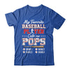 Personalized My Favorite Baseball Player Calls Me Pops Custom Kids Name Fathers Day Birthday Christmas Shirt & Hoodie | siriusteestore