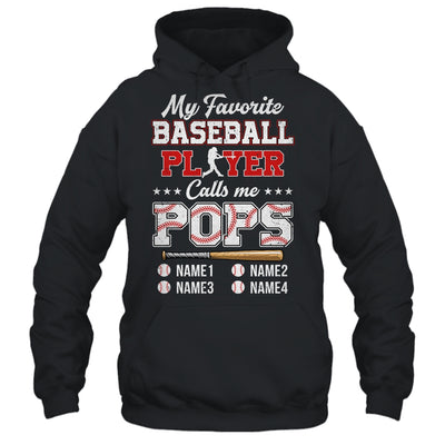 Personalized My Favorite Baseball Player Calls Me Pops Custom Kids Name Fathers Day Birthday Christmas Shirt & Hoodie | siriusteestore