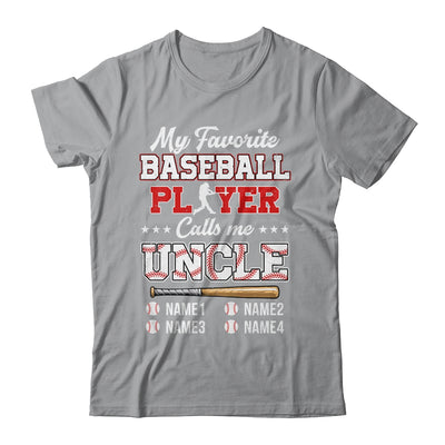 Personalized My Favorite Baseball Player Calls Me Uncle Custom Kids Name Fathers Day Birthday Christmas Shirt & Hoodie | siriusteestore
