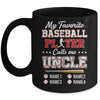 Personalized My Favorite Baseball Player Calls Me Uncle Custom Kids Name Fathers Day Birthday Christmas Mug | siriusteestore