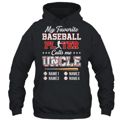 Personalized My Favorite Baseball Player Calls Me Uncle Custom Kids Name Fathers Day Birthday Christmas Shirt & Hoodie | siriusteestore