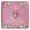 Forever Love Necklace 18K Yellow Gold Finish | Personalized My My Aunt Necklace From Niece Only An Aunt Gives Hugs Like A Mother Aunt Pendant Jewelry Birthday Mothers Day Christmas Customized Message Card | siriusteestore