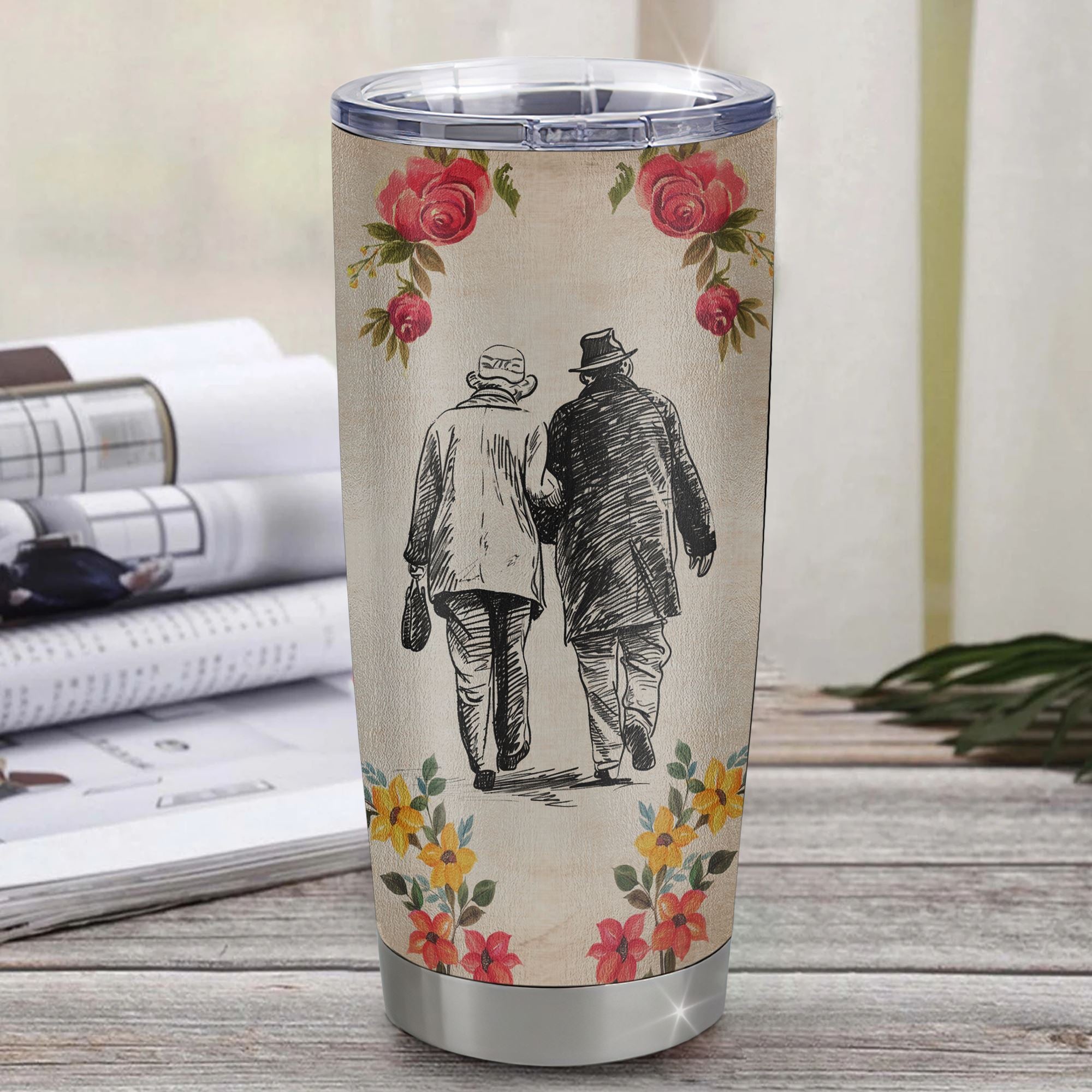 Personalized My Wife Tumbler From Husband Grow Old Together Wife Wedding Anniversary Day Birthday Gifts Christmas For Her Custom Stainless Steel Cup Travel Mug | siriusteestore