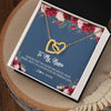 Interlocking Hearts Necklace 18K Yellow Gold Finish | Personalized Nana Necklace From Grandkids Granddaughter Grandson I've Loved You My Whole Life Floral Nana Birthday Mothers Day Christmas Customized Message Card | siriusteestore