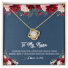 Love Knot Necklace 18K Yellow Gold Finish | Personalized Nana Necklace From Grandkids Granddaughter Grandson I've Loved You My Whole Life Floral Nana Birthday Mothers Day Christmas Customized Message Card | siriusteestore