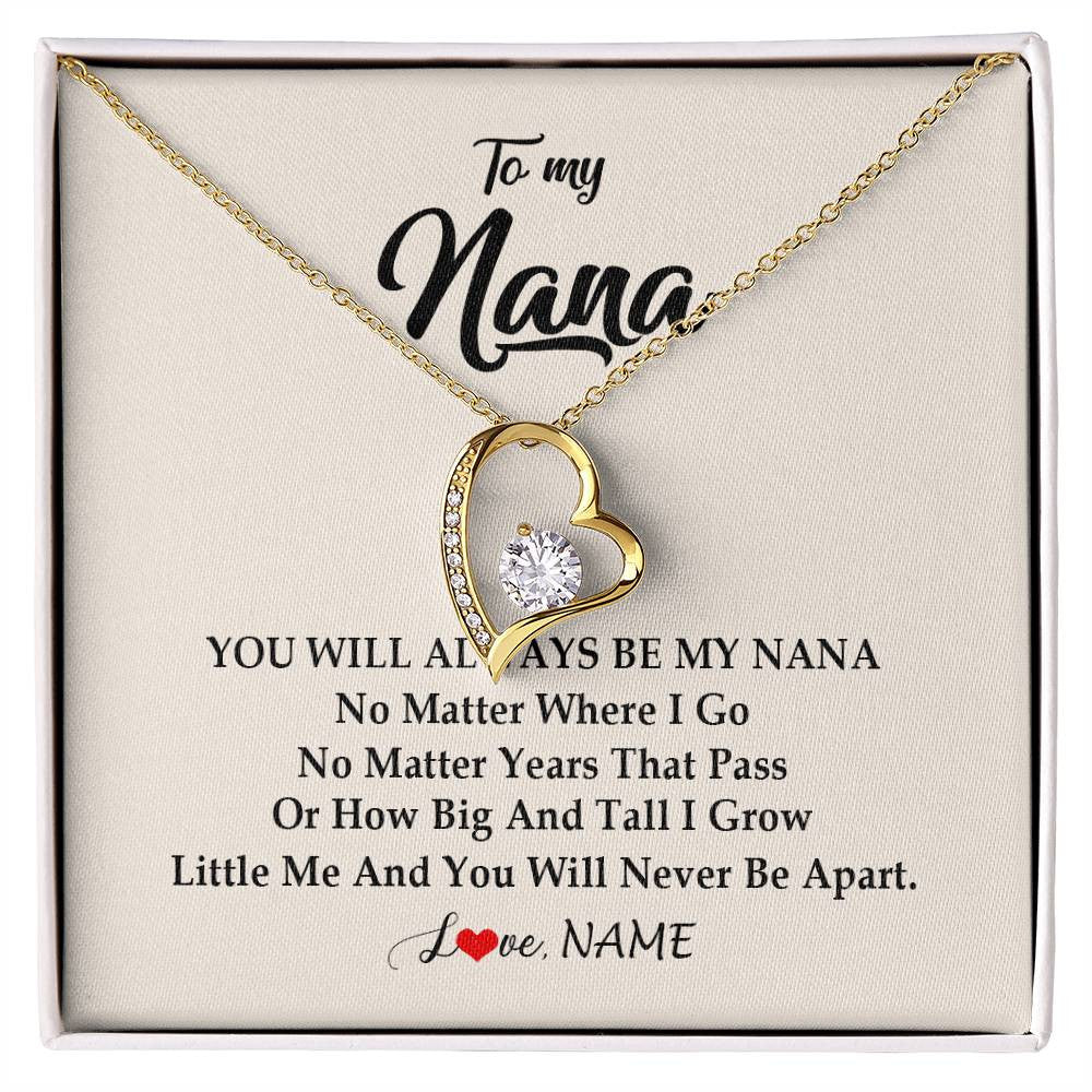 Personalized Nana Necklace From Grandkids Granddaughter Grandson You Will  Always Be My Nana Birthday Mothers Day Christmas Customized Gift Box  Message