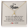 Alluring Beauty Necklace 18K Yellow Gold Finish | Personalized Nana Necklace From Grandkids Granddaughter Grandson You're Always In My Heart Nana Birthday Mothers Day Christmas Customized Gift Box Message Card | siriusteestore