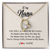 Forever Love Necklace 18K Yellow Gold Finish | Personalized Nana Necklace From Grandkids Granddaughter Grandson You're Always In My Heart Nana Birthday Mothers Day Christmas Customized Gift Box Message Card | siriusteestore