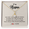 Alluring Beauty Necklace 18K Yellow Gold Finish | Personalized Nonna Necklace From Grandkids Granddaughter Grandson You're Always In My Heart Nonna Birthday Mothers Day Jewelry Customized Gift Box Message Card | siriusteestore