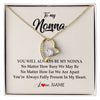 Forever Love Necklace 18K Yellow Gold Finish | Personalized Nonna Necklace From Grandkids Granddaughter Grandson You're Always In My Heart Nonna Birthday Mothers Day Jewelry Customized Gift Box Message Card | siriusteestore