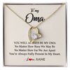 Forever Love Necklace 18K Yellow Gold Finish | Personalized Oma Necklace From Grandkids Granddaughter Grandson You're Always In My Heart Oma Birthday Mothers Day Christmas Customized Gift Box Message Card | siriusteestore
