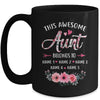 Personalized This Awesome Aunt Belongs To Custom Kids Name Floral Aunt Mothers Day Birthday Christmas Mug | siriusteestore