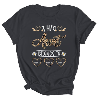 Personalized This Awesome Aunt Belongs To Custom Kids Name Leopard Aunt Mothers Day Birthday Christmas Shirt & Tank Top | siriusteestore