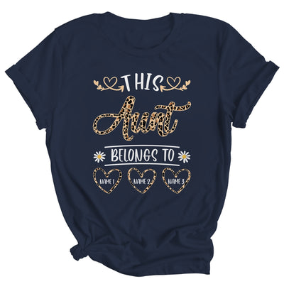Personalized This Awesome Aunt Belongs To Custom Kids Name Leopard Aunt Mothers Day Birthday Christmas Shirt & Tank Top | siriusteestore