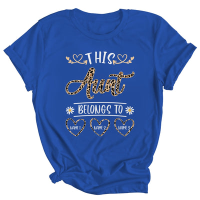 Personalized This Awesome Aunt Belongs To Custom Kids Name Leopard Aunt Mothers Day Birthday Christmas Shirt & Tank Top | siriusteestore