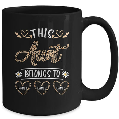 Personalized This Awesome Aunt Belongs To Custom Kids Name Leopard Aunt Mothers Day Birthday Christmas Mug | siriusteestore