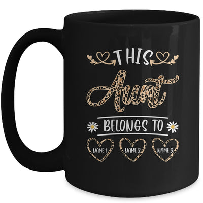 Personalized This Awesome Aunt Belongs To Custom Kids Name Leopard Aunt Mothers Day Birthday Christmas Mug | siriusteestore