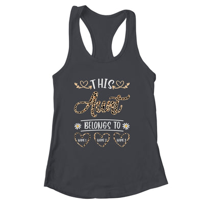 Personalized This Awesome Aunt Belongs To Custom Kids Name Leopard Aunt Mothers Day Birthday Christmas Shirt & Tank Top | siriusteestore