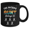 Personalized This Awesome Aunt Belongs To Custom Kids Name Vintage Mothers Day Birthday Christmas Mug | siriusteestore