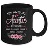 Personalized This Awesome Auntie Belongs To Custom Kids Name Floral Auntie Mothers Day Birthday Christmas Mug | siriusteestore