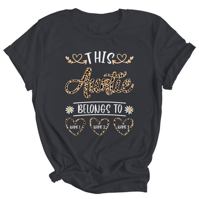Personalized This Awesome Auntie Belongs To Custom Kids Name Leopard Auntie Mothers Day Birthday Christmas Shirt & Tank Top | siriusteestore