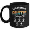 Personalized This Awesome Auntie Belongs To Custom Kids Name Vintage Mothers Day Birthday Christmas Mug | siriusteestore