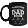 Personalized This Awesome Dad Belongs To Custom Kids Name Color Hand Fathers Day Birthday Christmas Mug | siriusteestore