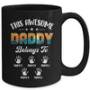 Personalized This Awesome Daddy Belongs To Custom Kids Name Vintage Fathers Day Birthday Christmas Mug | siriusteestore