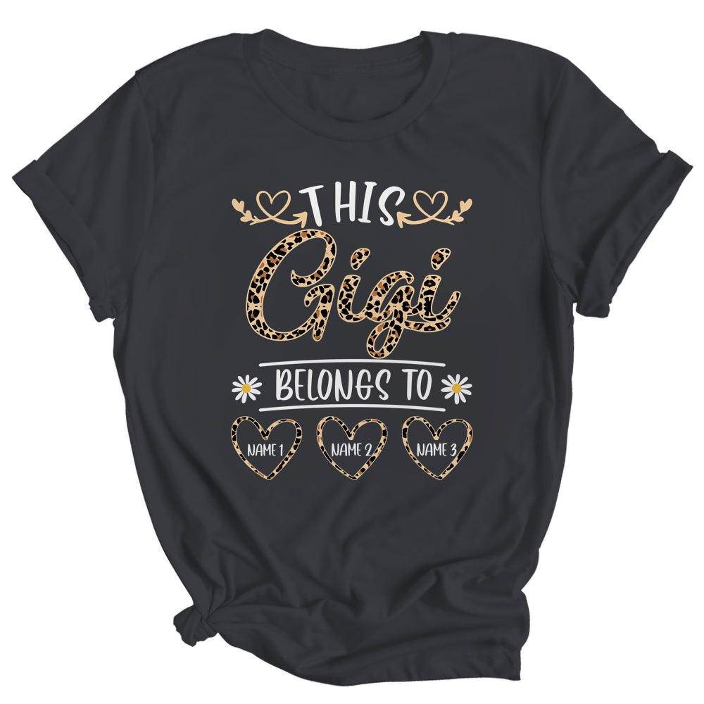Personalized This Awesome Gigi Belongs To Custom Kids Name Leopard Gigi Mothers Day Birthday Christmas Shirt & Tank Top | siriusteestore