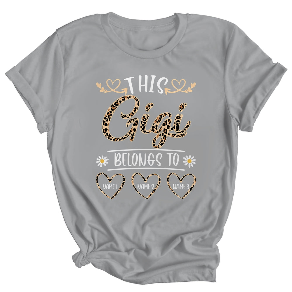 Personalized This Awesome Gigi Belongs To Custom Kids Name Leopard Gigi Mothers Day Birthday Christmas Shirt & Tank Top | siriusteestore