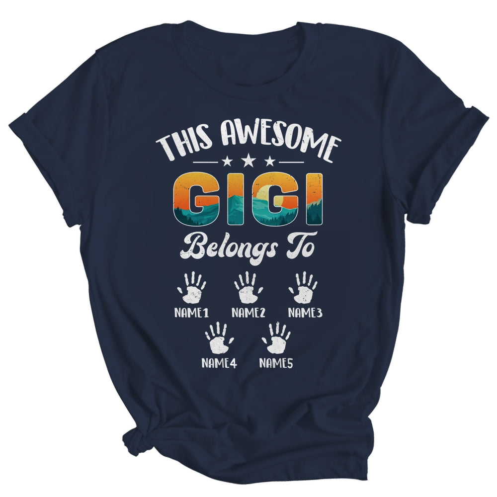 Personalized This Awesome Gigi Belongs To Custom Kids Name Vintage Mothers Day Birthday Christmas Shirt & Tank Top | siriusteestore